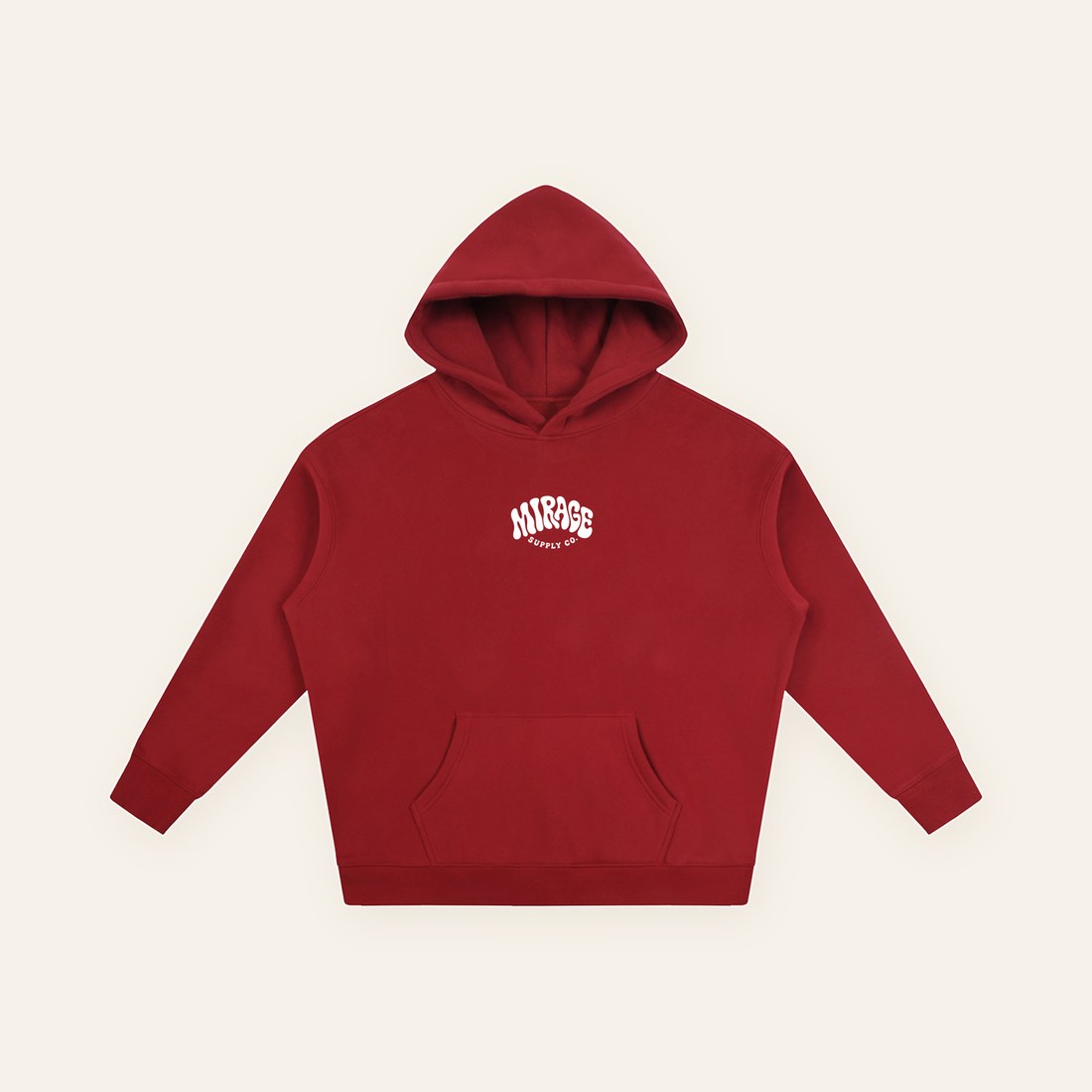 Afterglow Oversized Hoodie in Red — front
