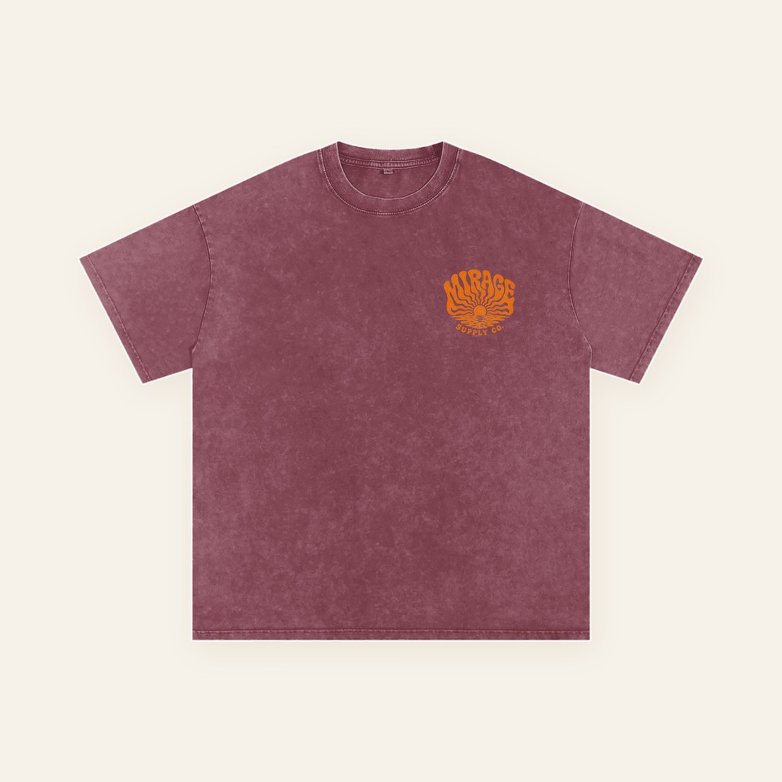 Heat Haze Oversized Tee in Red — front